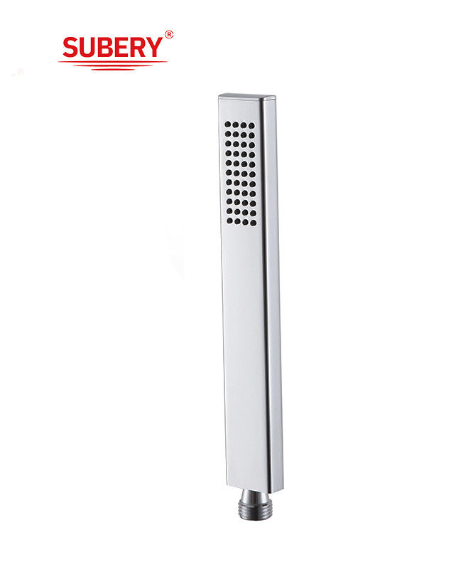 Microfono in ottone doccia a mano doccia a mano per doccia colonna bagno ugello di silicio facile pulizia quadrato OEM