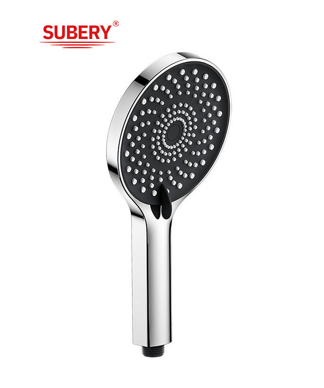 ABS 3 funzione doccia a mani doccia a mano per doccia colonna bagno cromo nuovo ugello di silicio liquido rotondo facile pulizia OEM