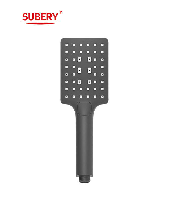 ABS di plastica 3 funzione doccia a mano doccia per doccia colonna nero matt bagno ugello di silicio quadrato facile pulizia OEM